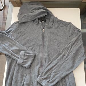Women's Gray Zip-Up Hoodie, Light Weight Size 12 - Medium - New No Tags